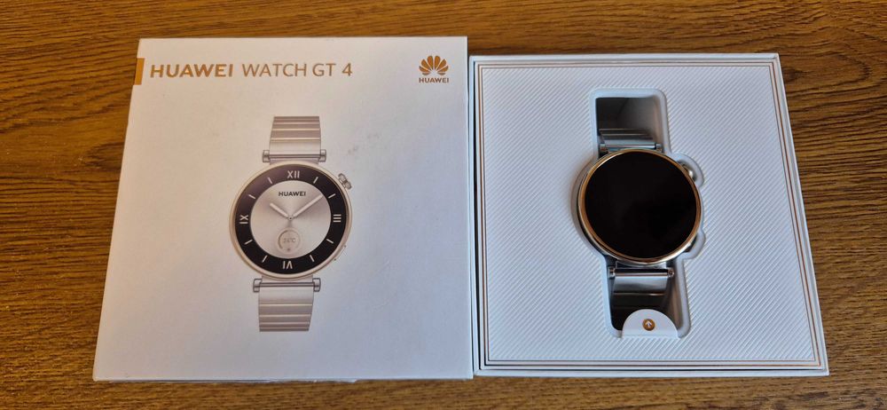 Ceas Huawei GT 4, argintiu cu auriu, Nou,Fact+Garantie