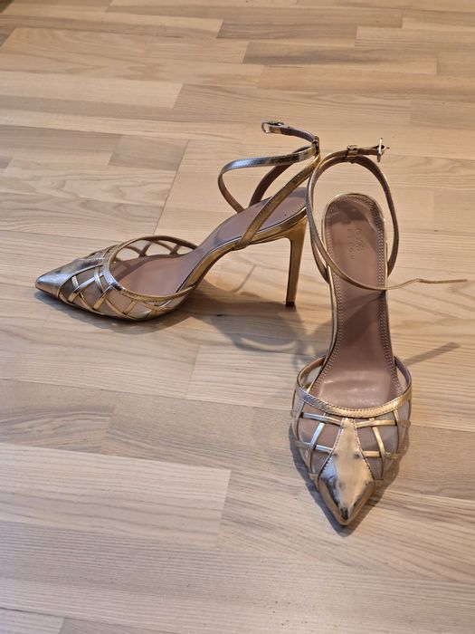 Sandale aurii toc 10 cm Nr.43