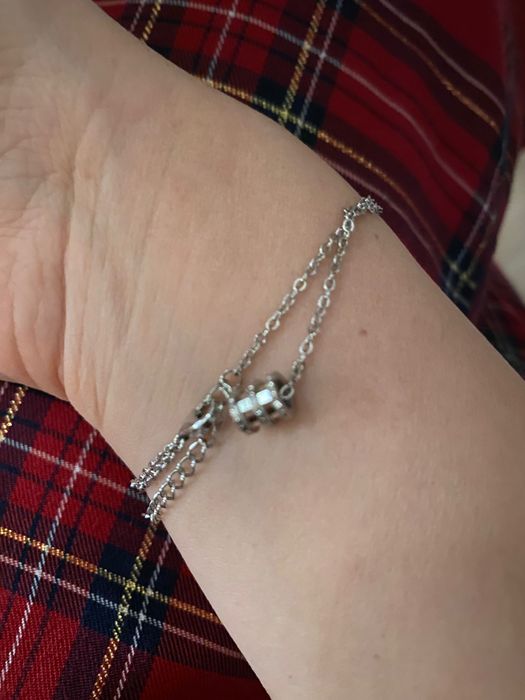 Bratara zirconiu alb si negru din argint noua