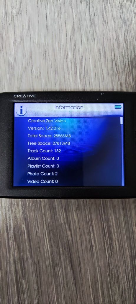 MP4 creative zen vision 30gb