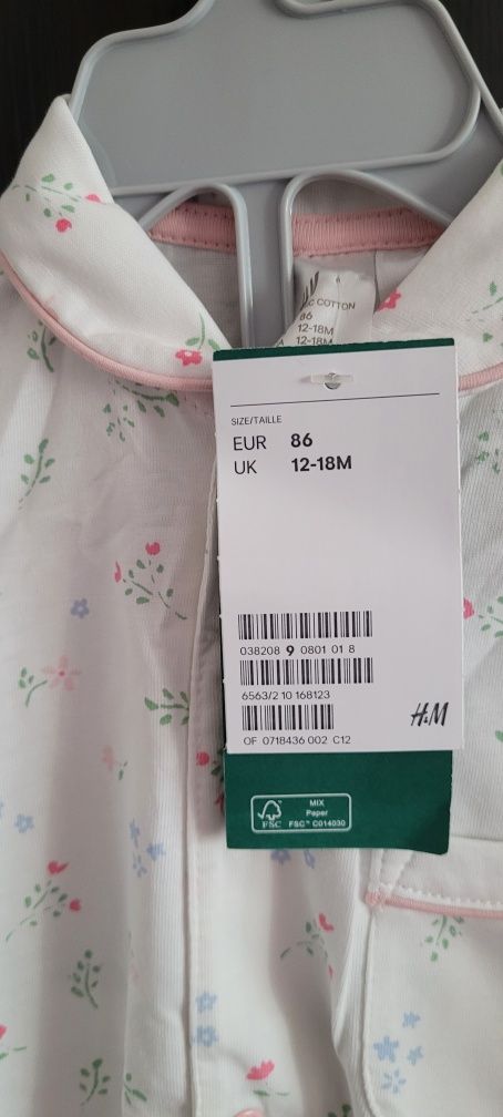 Pijama H&M fată 86 cm (12-18 luni)