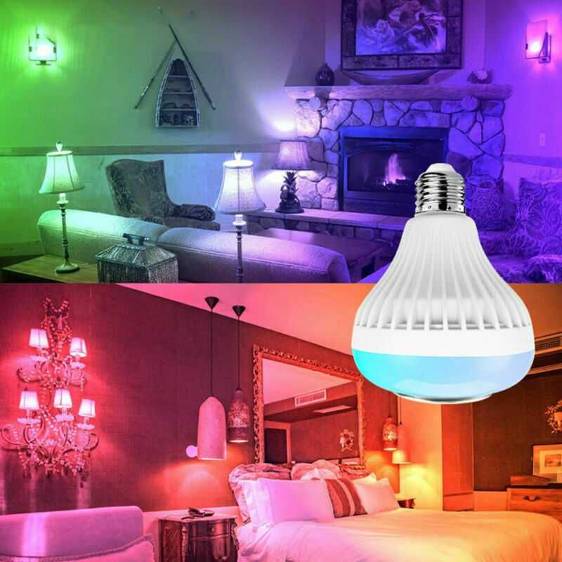 BLUETOOTH Музикална LED лампа крушка Е27 RGB Music ЛЕД Bulb блутут