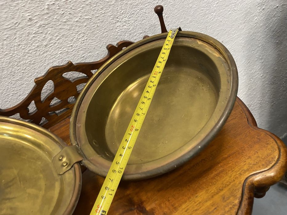 месингов нагревател за легло Англия  каминен елемент тиган за кестени