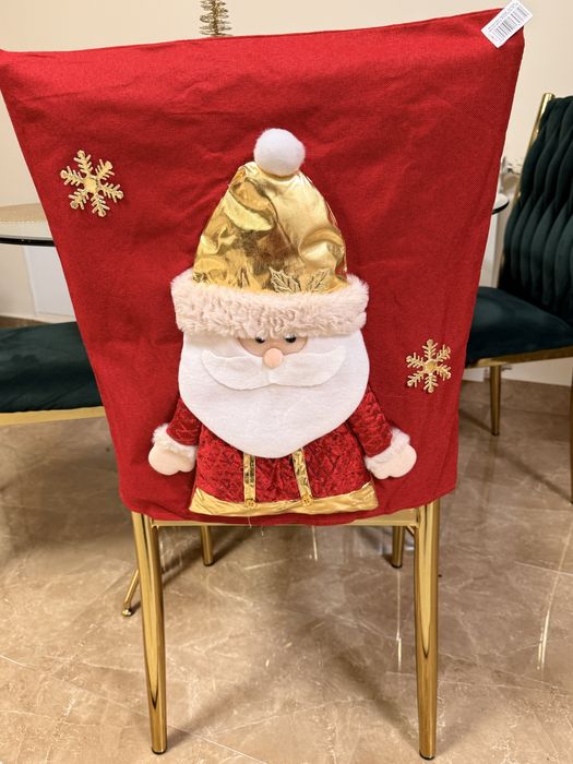 Set husa spatar scaun Mos Craciun