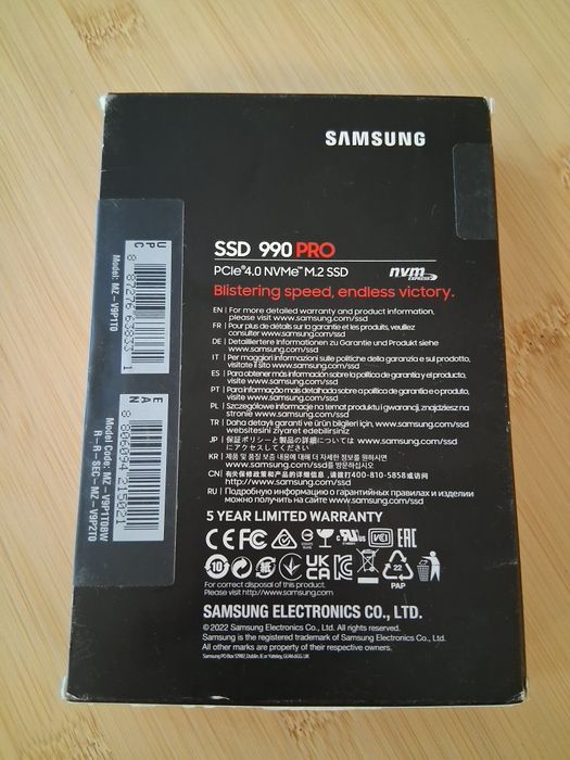 Sigilat Ssd Samsung 990 Pro 1TB pcie 4.0 nvme m2 MZ-VP91T0BW