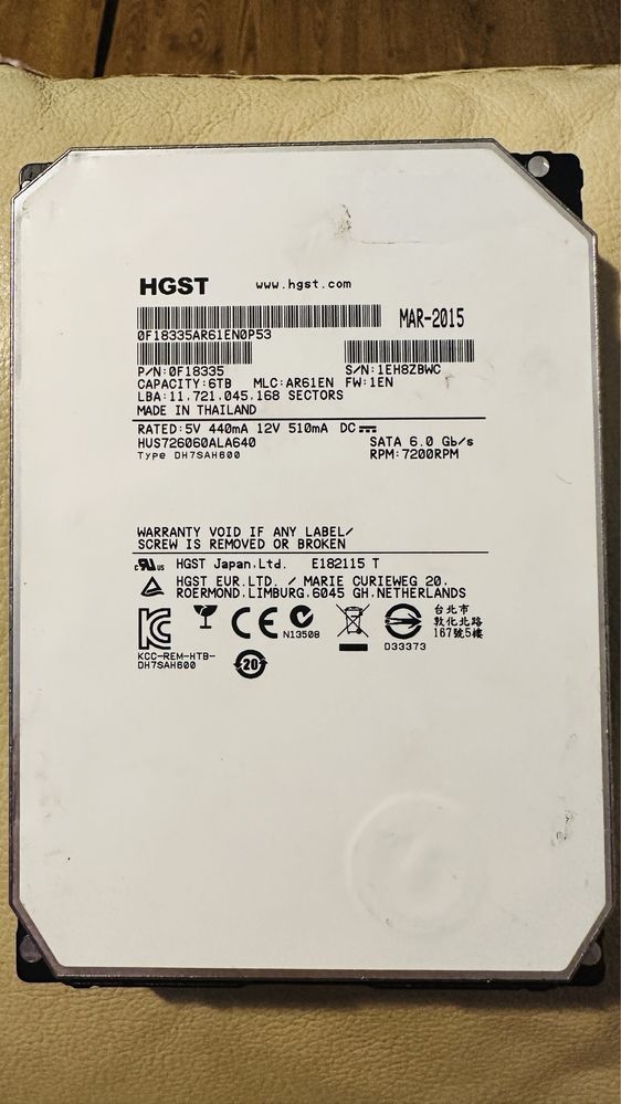 HDD Hitachi 6TB enterprise HUS726060ALA640