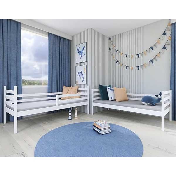 Pat etajat copii lemn masiv NOU,  Trufi Nemo, cu sertare si somiere