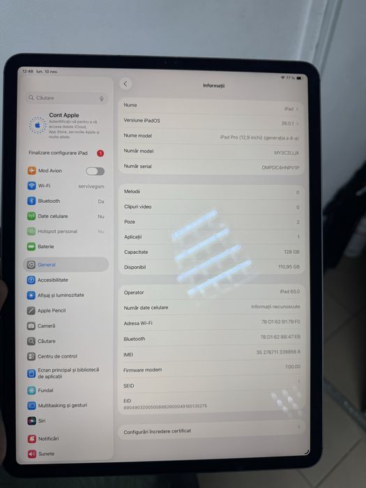 Ipad pro 12,9 generatia 4 an 2020