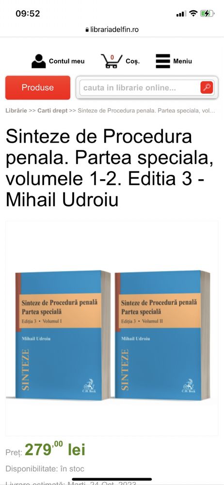 Sinteze de drept penal - Partea specială vol 1 și 2 M. Udroiu