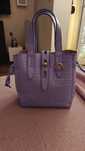 Чанта Furla лилава синя крокодил