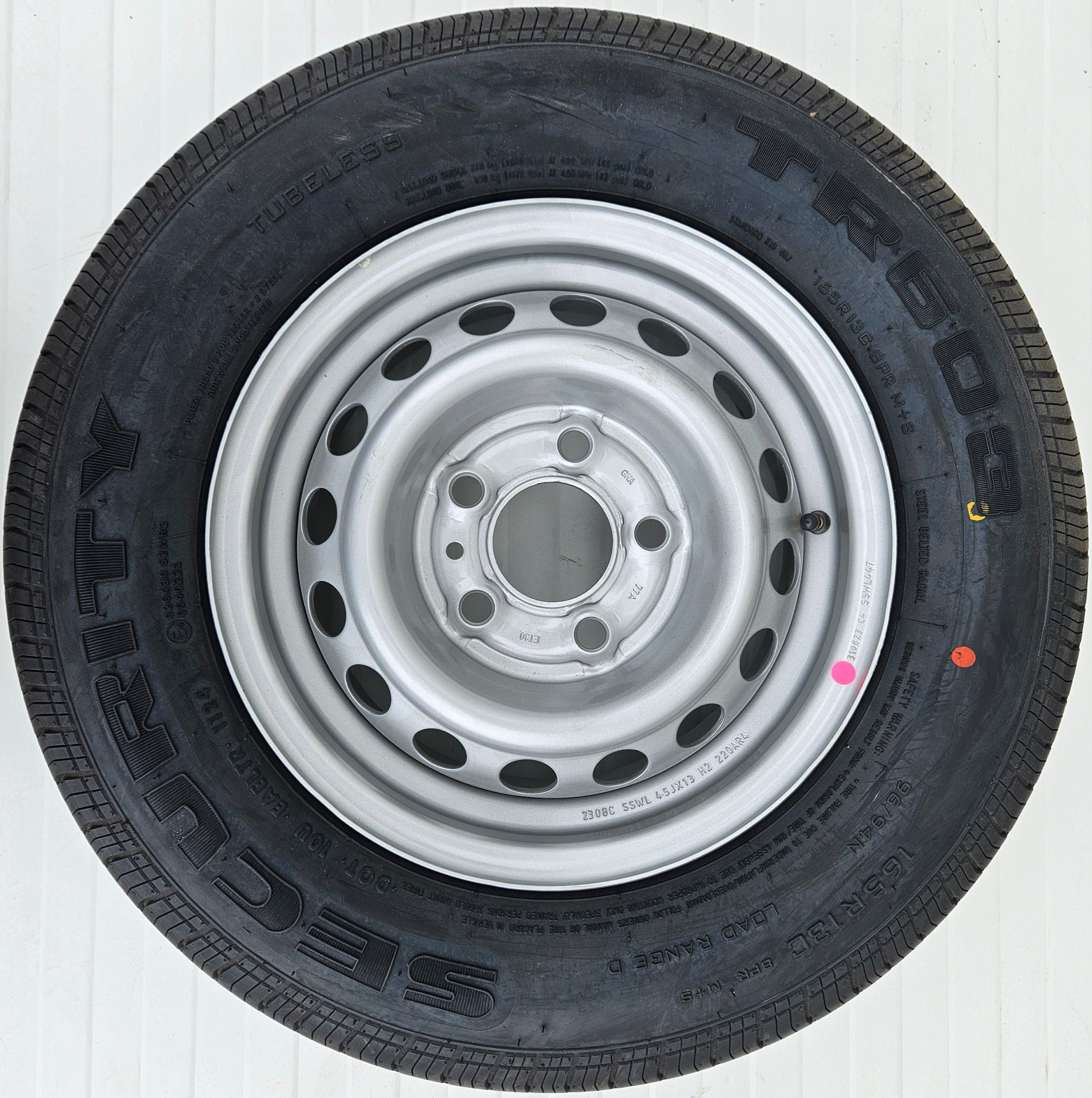 Roata completa remorca 165 R13C Anvelopa SECURITY M+S pe Janta 4.5Jx13
