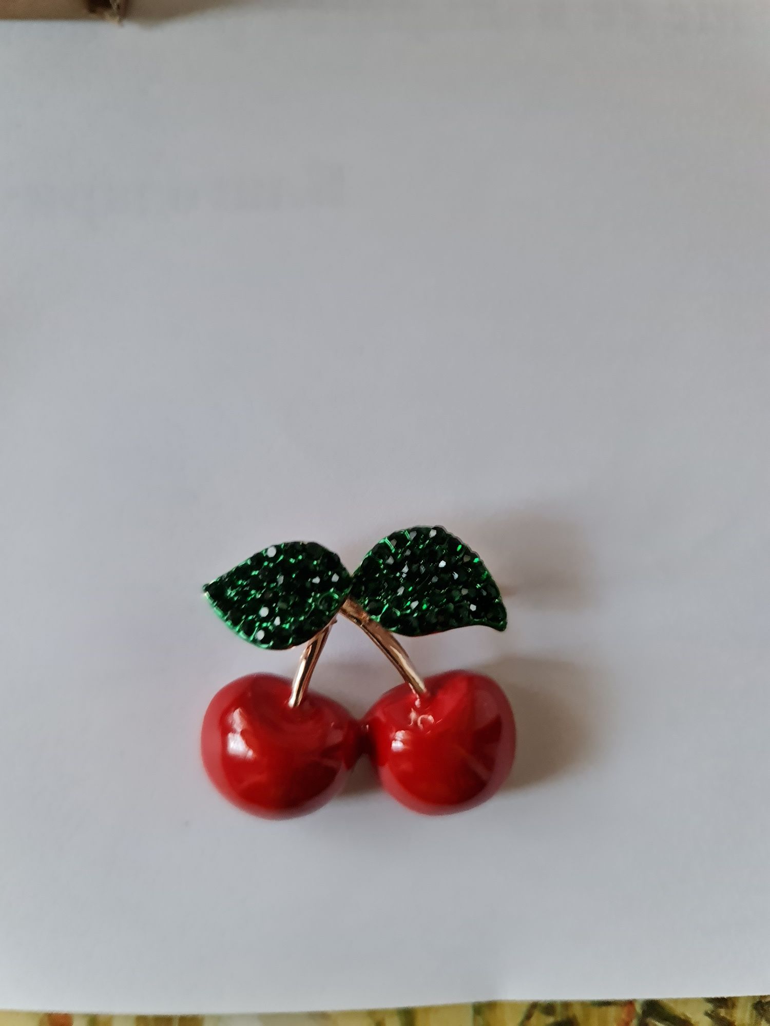 Стилна брошка Черешки - CHERRY Brooch