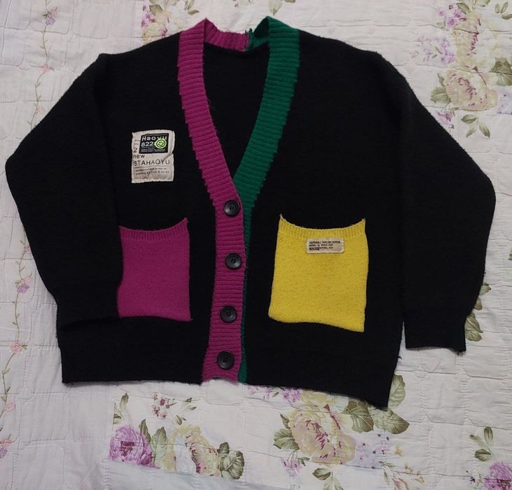 Теплая, вязанная кофта