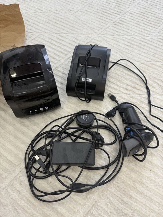 Принтер для чека, этикетки и сканнер