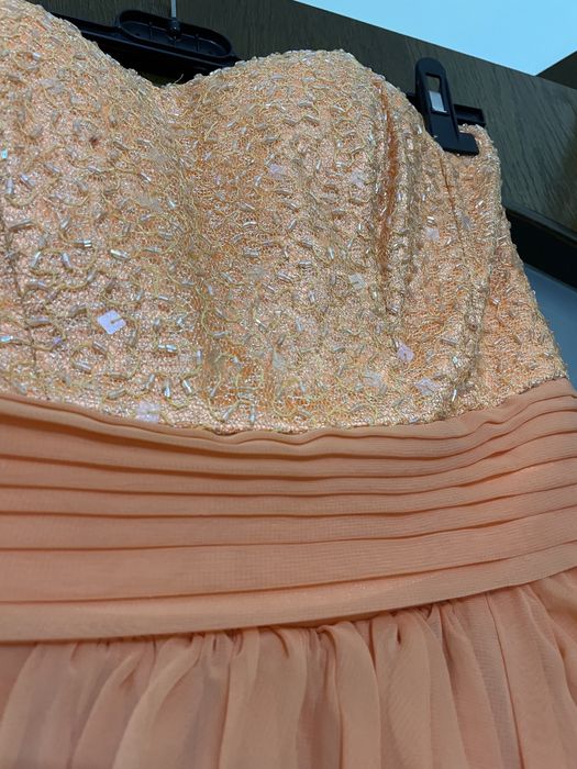 Rochie de seara lunga portocalie