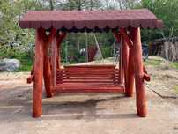 Leagăn din bile de brad / balansoar rustic