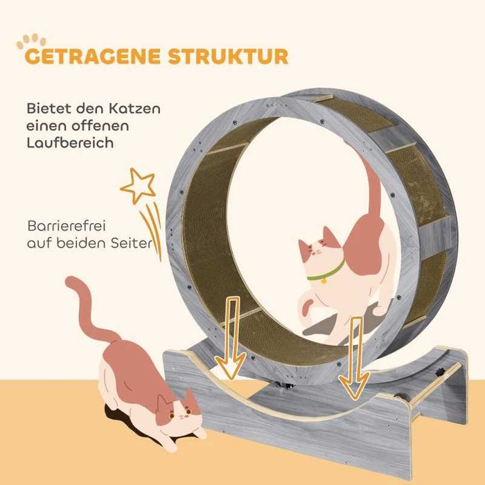 PawHut Колело за упражнения за котки, 91 см