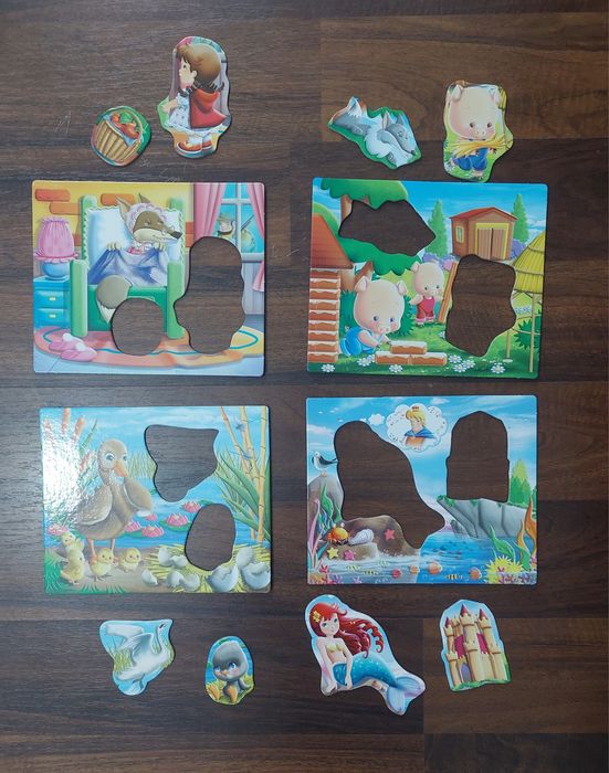 Set puzzle 4 povești clasice, piese mari