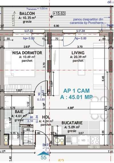 Vand apartament 2 camere str. Eroilor