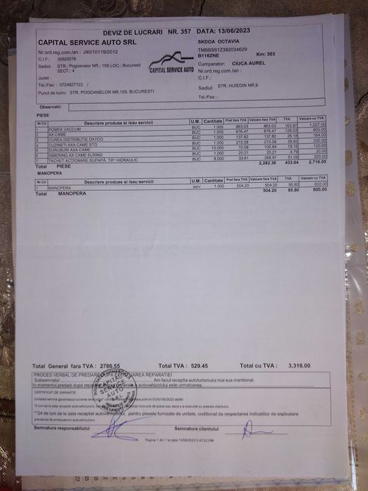 Autoturism skoda octavia