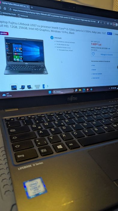 Fujitsu U937 i7 vPro 256 SSD SIM Card 12GB RAM