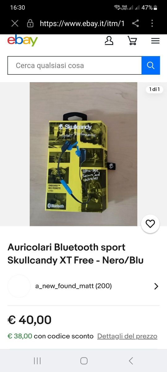 Casti bluetooth Skullcandy XT Free in cutie ca noi schimb