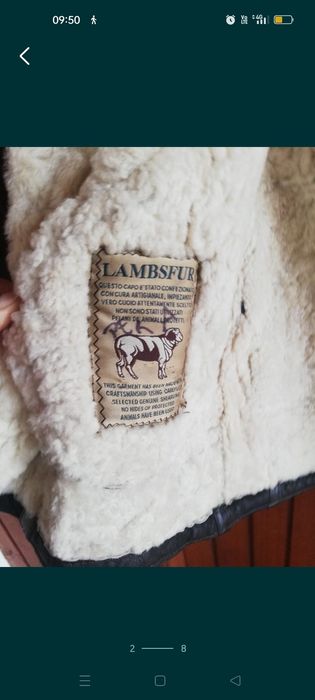 Geacă piele Lambsfur S cu blana S