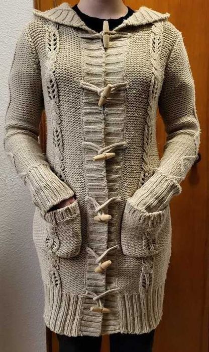 Pulover rustic gros impletit mar S