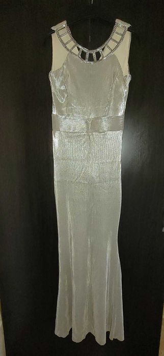 Rochie argintie lunga