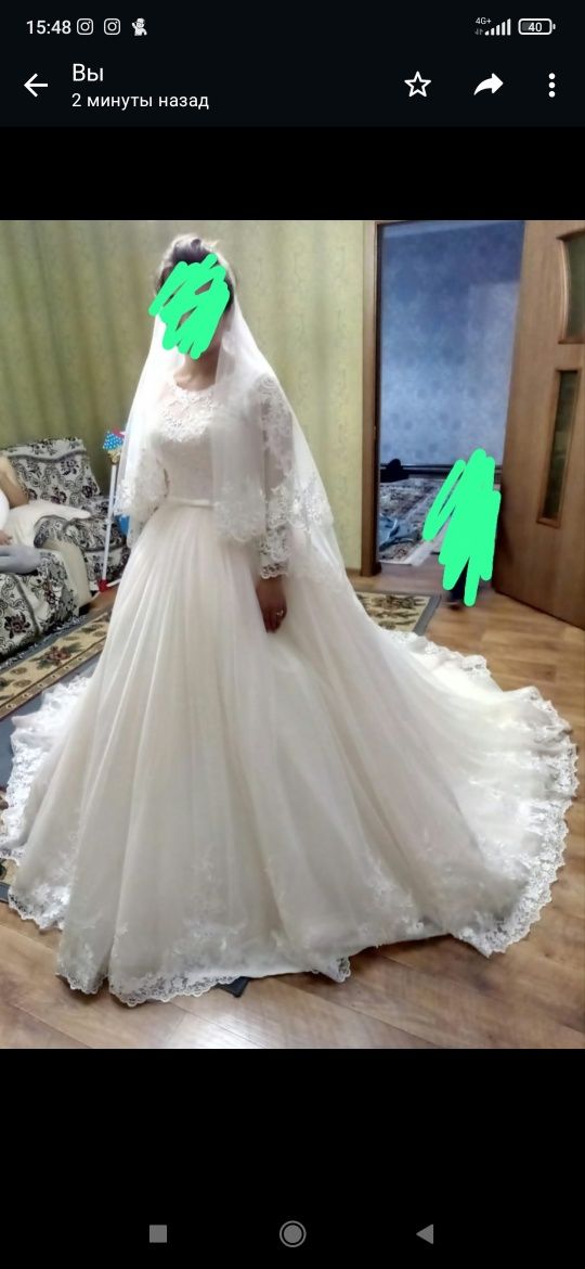 Свадебное платье 20.000 тенге