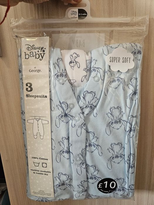 Ромпер Джордж комплект 3 бр, новородено 0-3 мес