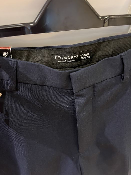Pantaloni bleumarin albastru Primark costum barbat W30 L32