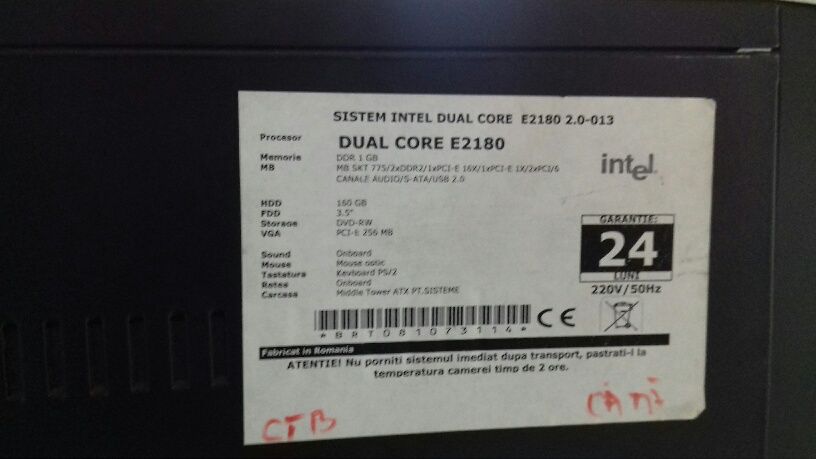 PC desktop 2GB ram