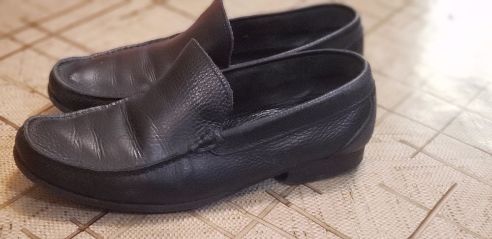 Мужские туфли мокасы из натуральной кожи.