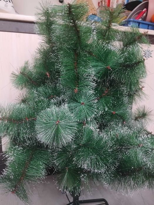 Голяма Гъста Коледна Елха със стабилна метална стойка