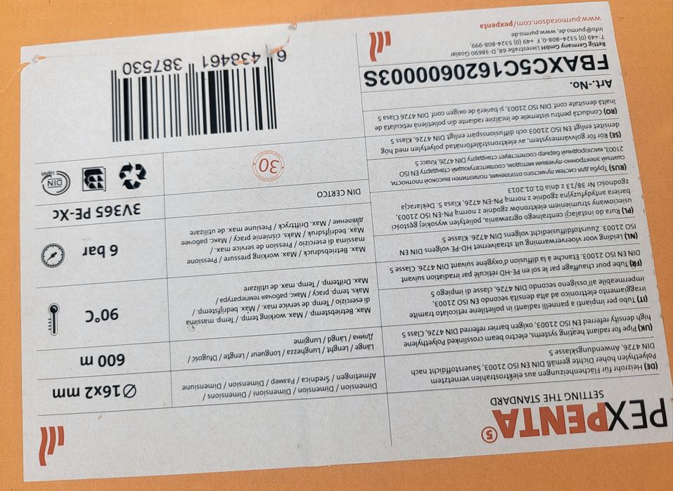 96ml țeavă Prumo 16