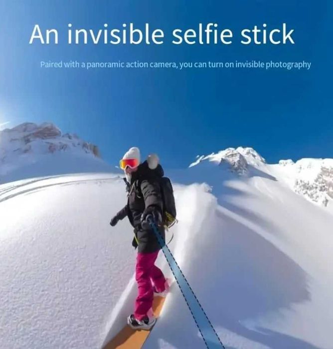 Selfie stick invizibil pliabil carbon 5m Insta360 X5, X4, X3,GoPro Max