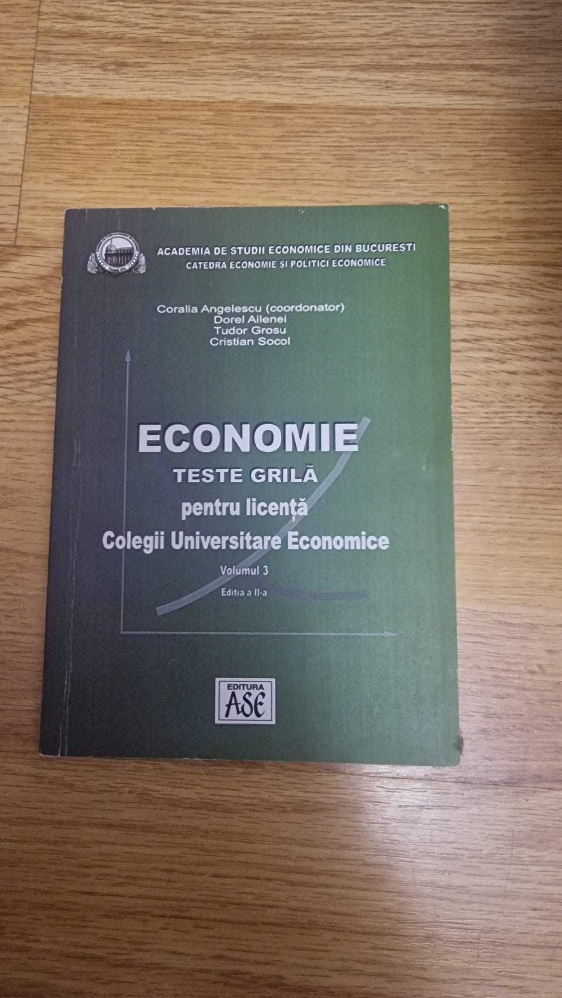 Carte Economie cu teste grila pentru licenta editura ASE