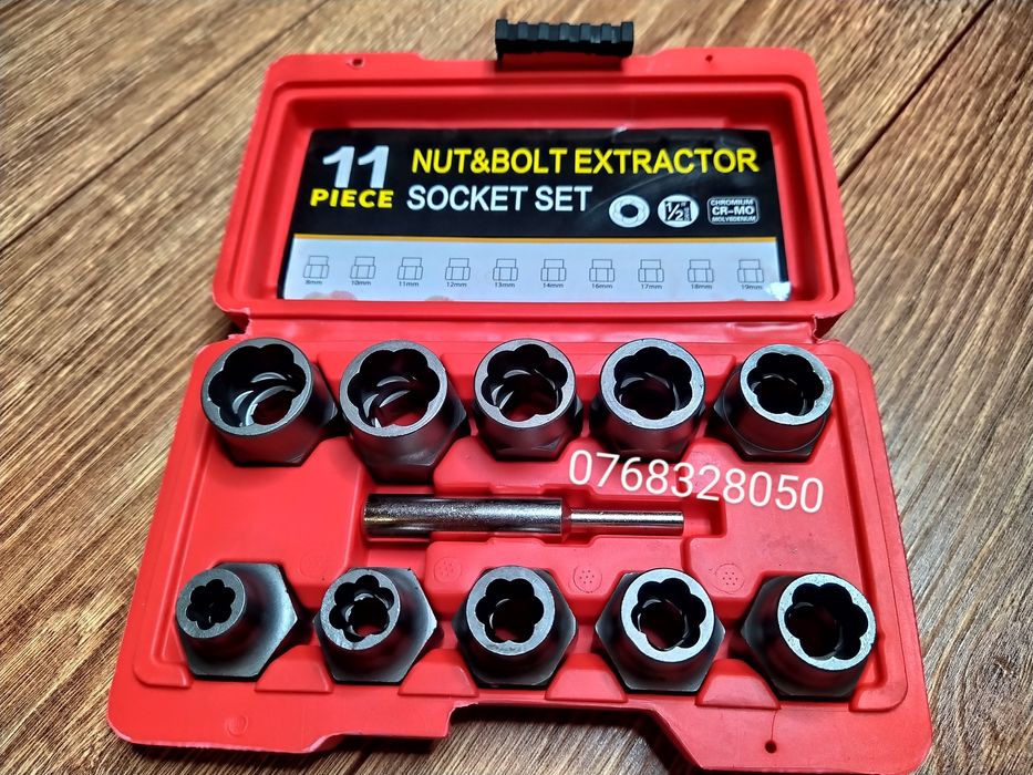 Set tubulare extractoare pentru suruburi si piulite deteriorate 1/2