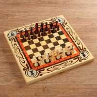 Настольная игра 3 в 1 "Статус": шахматы, шашки, нарды 50*50