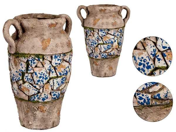 Vază rustică din polirășină 35,5cm