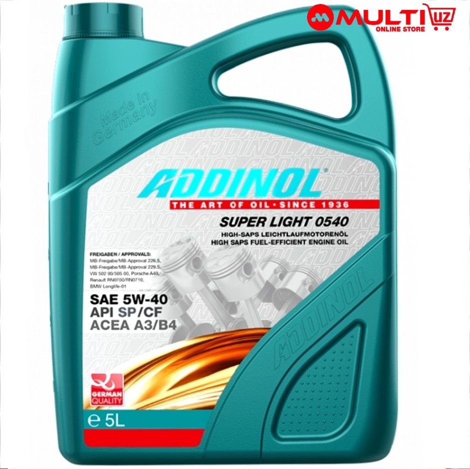 Addinol 5w40 Super Light синтетическое Маторное масло 4л