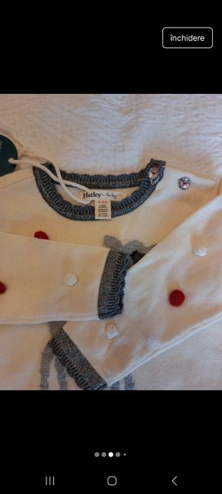 Compleu bebe Crăciun firma Hatley 6-9 luni