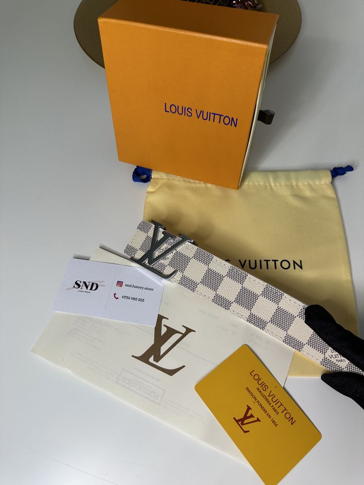 Curea Louis Vuitton piele canvas 100% cutie inclusă