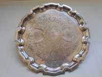 Месингова посребрена чиния от 1970 година