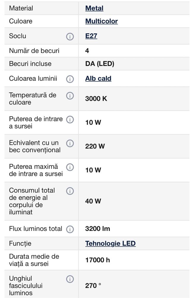 Lustră LED multicolor pentru copii