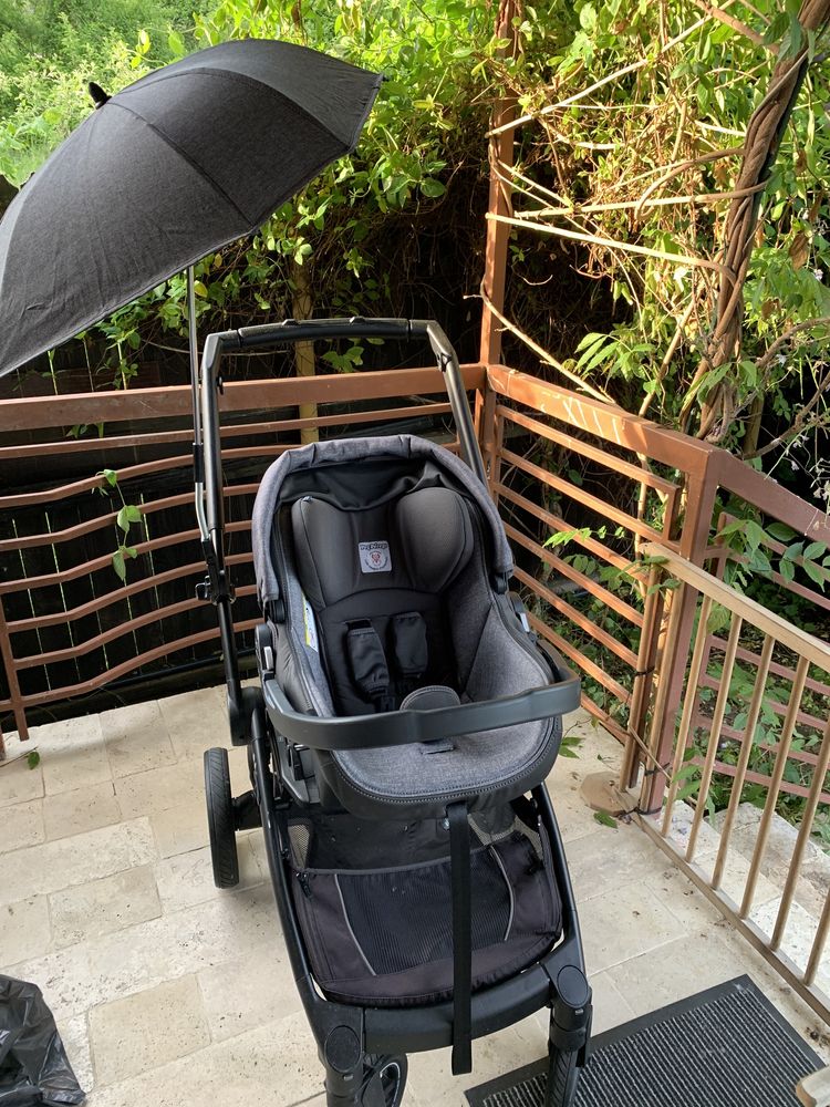 Carucior 3 in 1 Peg Perego Black Mat Team