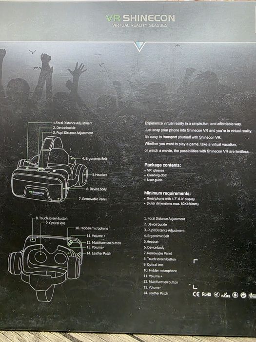 Очки виртуальной реальности VR Shinecon, для 3D фильмов и игр, совмест