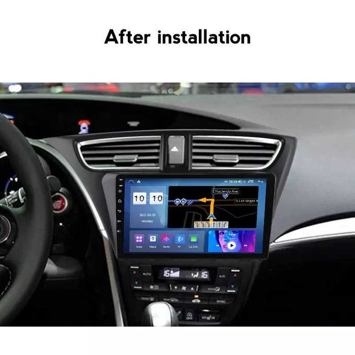 NAVIGATIE Android 14 Honda CIVIC 2012-2017 1/8 Gb Waze CarPlay +CAMERA