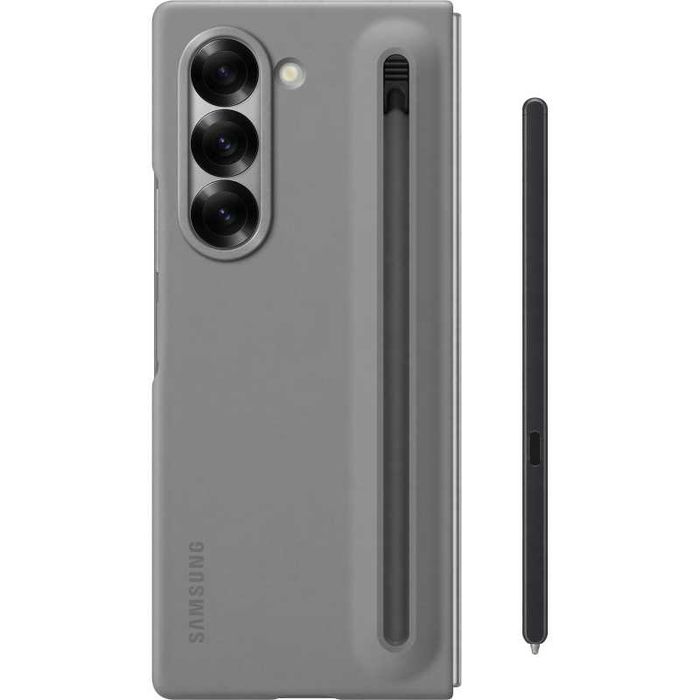 Husa Galaxy Z Fold6+Pen Z Fold5 Eco-Leather/Standing Case Strap/Clear